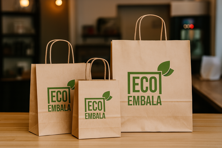sacola kraft para delivery - ecoembala